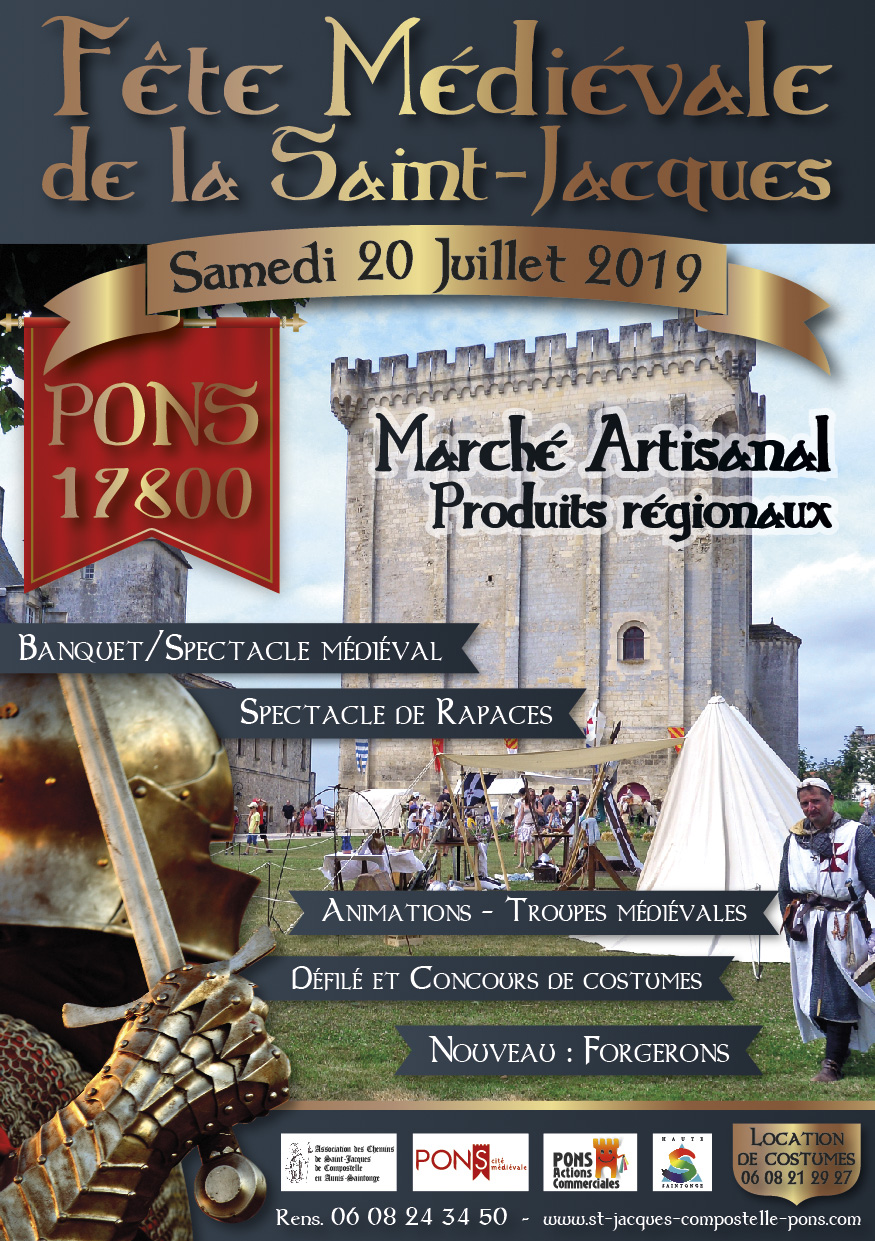 Fête Médiévale de la Saint Jacques à Pons - 20 Juillet 2019