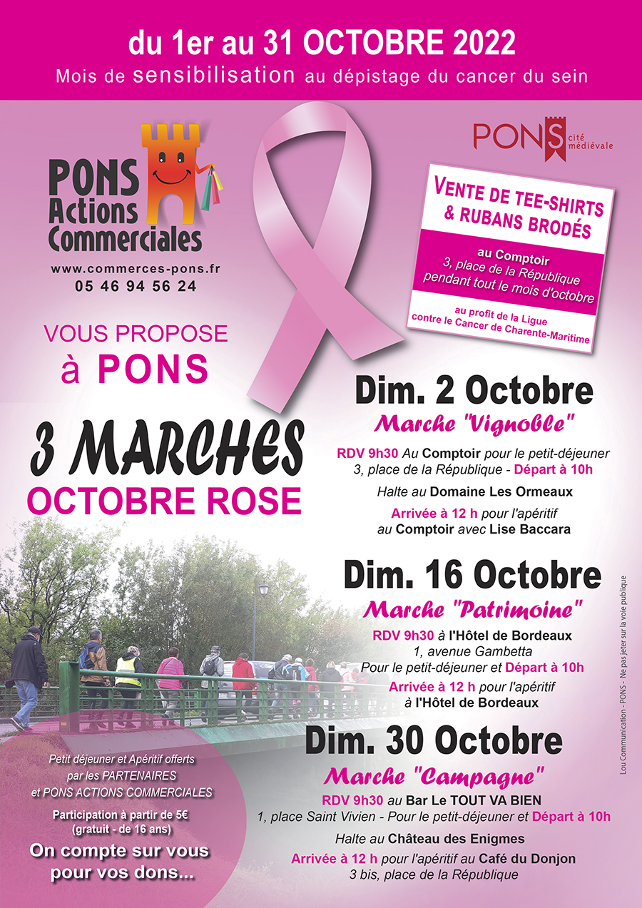 Octobre rose 2022 - Pons Actions Commerciales