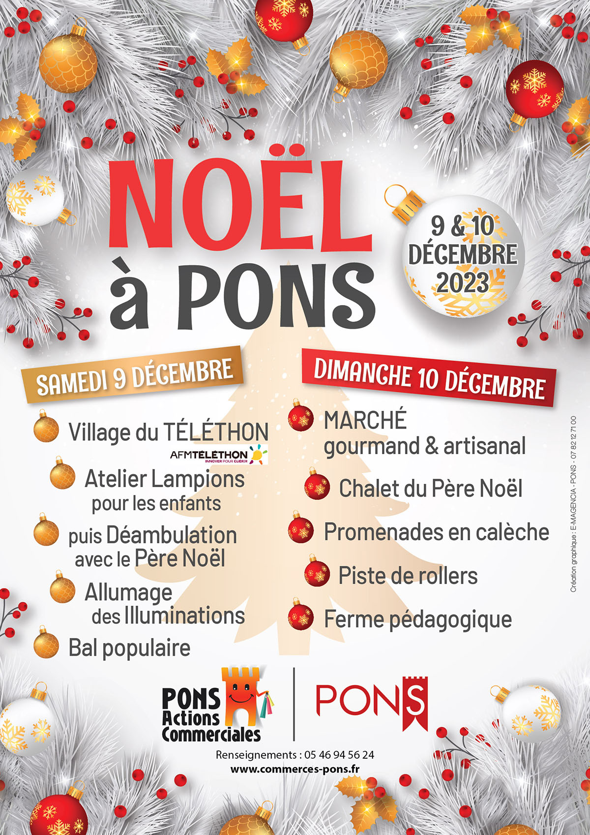 Animations et Marché de Noël 2023 - Pons Actions Commerciales