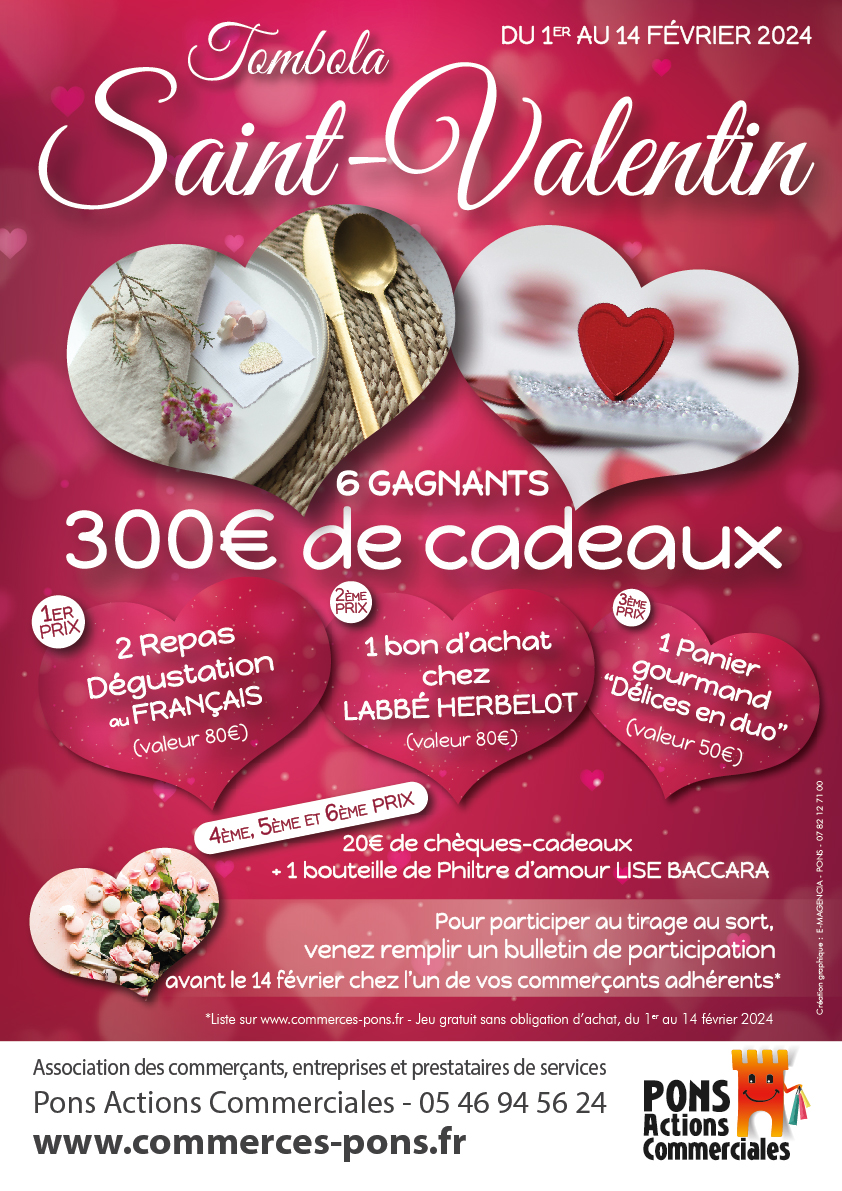 Pons Actions Commerciales -Saint-Valentin 2024